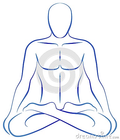 Meditation Yoga Position Vector Illustration