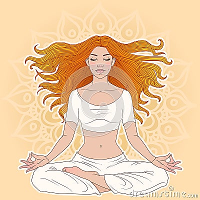 Meditation Vector Illustration
