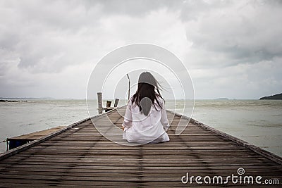 Meditation by young women Stock Photo