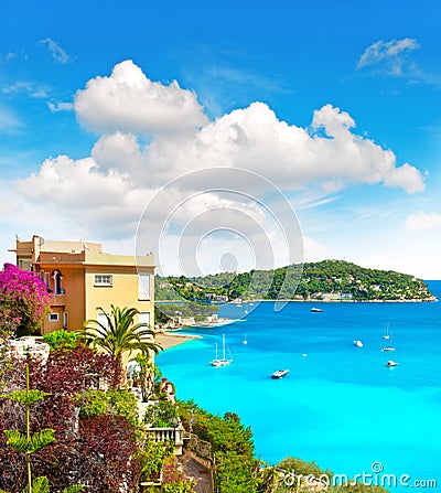 Mediterranean beach landscape, french riviera Stock Photo