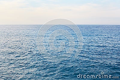 Mediterranean blue, calm sea horizon Stock Photo