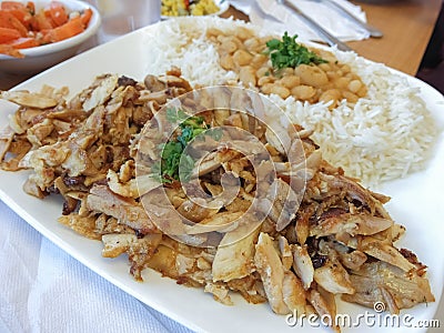 Mediterranean Chicken Shawarma Stock Photo