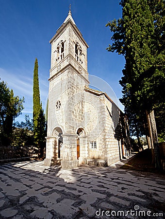 Mediterranean church day lonely Stock Photo
