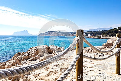 Mediterranean coast from Moraira coastline Stock Photo