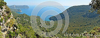 Mediterranean coastline on Bozburun peninsula near Marmaris reso Stock Photo