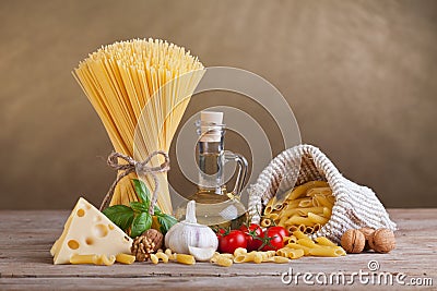 Mediterranean cuisine and diet ingredients Stock Photo