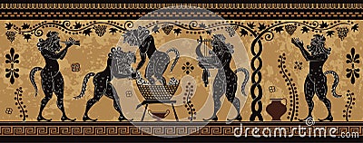 Mediterranean culture.Ancient greece mythology. Vector Illustration