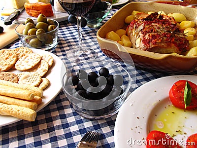 Mediterranean meal Stock Photo