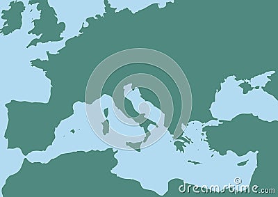 Mediterranean Sea Vector Illustration
