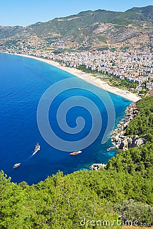 Mediterranean Sea - Alanya, Turkey Stock Photo