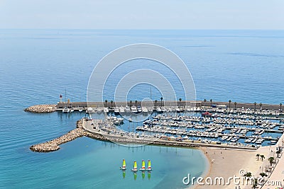 Mediterranean Sea marina in Menton, France Stock Photo