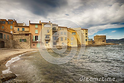 Mediterranean sea near the town of Saint Tropez, French Riviera Stock Photo