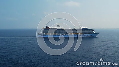 Mediterranean Sea - September 3, 2022: Royal Caribbean Odyssey of the Seas cruising at open sea. Editorial Stock Photo