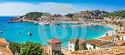 Mediterranean Sea Spain Majorca Port de Soller Stock Photo