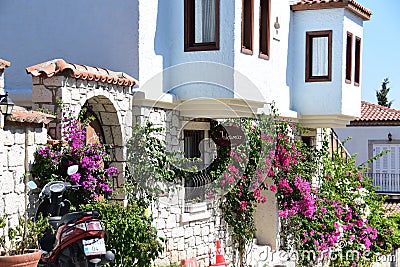 Colors and Looks of Summer in Alacati, Izmir, Turkey Editorial Stock Photo