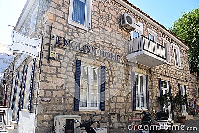 Wall Colors and Looks of Summer in Alacati, Izmir, Turkey Editorial Stock Photo