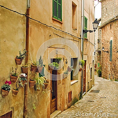 Mediterranean village Stock Photo