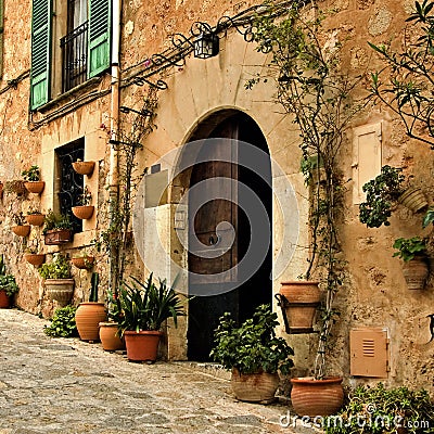 Mediterranean village Stock Photo