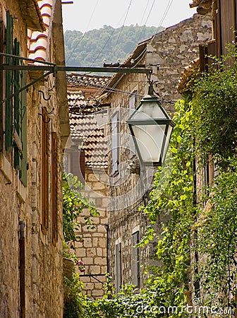 Mediterranean village street Stock Photo