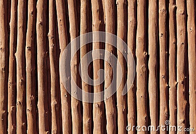 Mediterranean wooden trunks wall texture Stock Photo