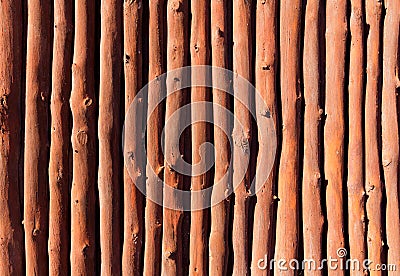 Mediterranean wooden trunks wall texture Stock Photo