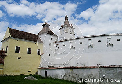 Medival castle in Romania, fortificated church wall Stock Photo