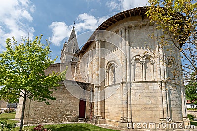 Medoc, France. The church of Avensan, near Margaux Stock Photo