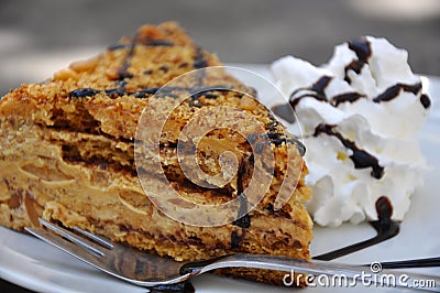 Medovnik, traditional Honey Cake Stock Photo