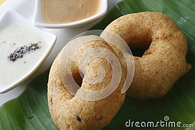 Medu Vada - A South Indian snack Stock Photo