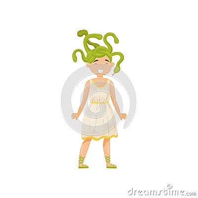 Medusa Gorgon, mythical creature, element of greek mythology vector Illustration on a white background Vector Illustration