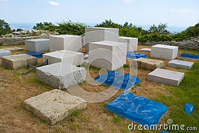 Medvedgrad war monument Stock Photo