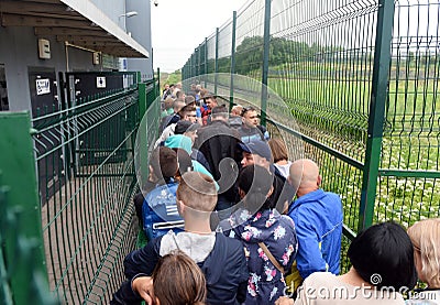 Medyka, Poland - June 11, 2017: Medyka-Shegyni checkpoint on the Editorial Stock Photo