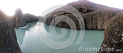 Meek river in Iceland Stock Photo