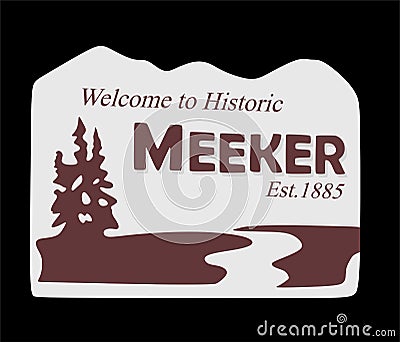 Meeker Colorado with best quality Vector Illustration