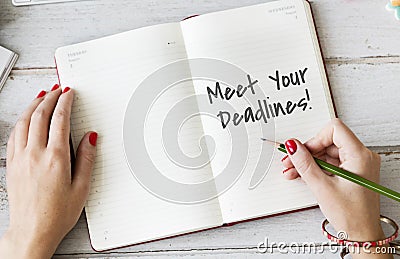 Meet Your Deadlines Appointment Events Concept Stock Photo