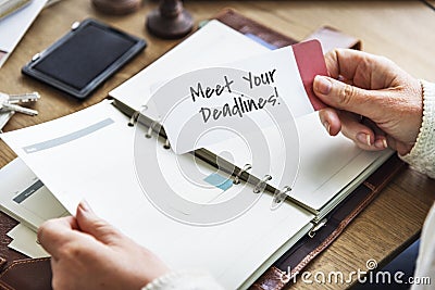 Meet Your Deadlines Appointment Events Concept Stock Photo