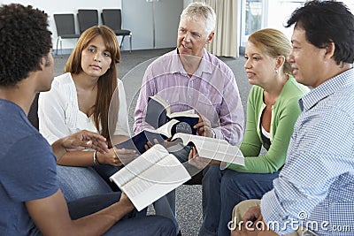 Meeting Of Bible Study Group Stock Photo