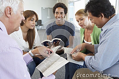 Meeting Of Bible Study Group Stock Photo