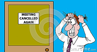 Meeting cancelled Stock Photo