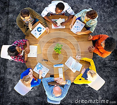 Meeting Data Analysis Communication Planning Business Concept Stock Photo