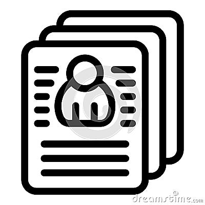 Meeting files icon outline vector. People work Stock Photo