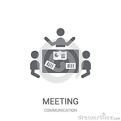 Meeting icon. Trendy Meeting logo concept on white background fr Vector Illustration