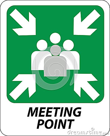 Meeting point sign Vector Illustration