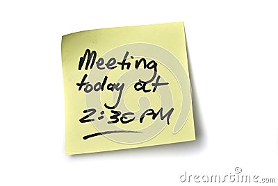 Meeting Reminder Stock Photo