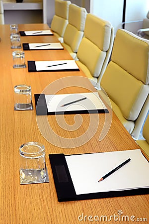 Meeting room closeup Stock Photo