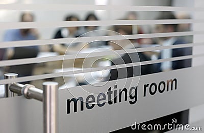 Meeting room in use Stock Photo