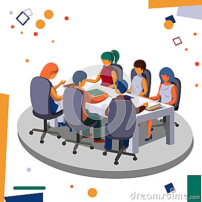 Meeting staff in the office in the conference room. Business and office Stock Photo