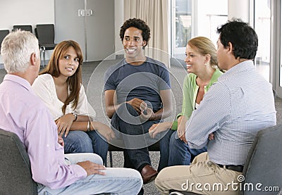 Meeting Of Support Group Stock Photo