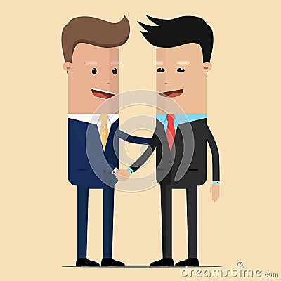 The meeting of two businessmen and business handshake. meeting of the two politicians, diplomats, partners or friends greeting wit Stock Photo