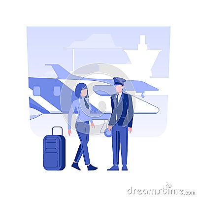 Meeting VIP passenger isolated concept vector illustration. Vector Illustration